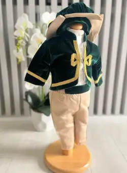 Costum de Print pentru Botez - Verde