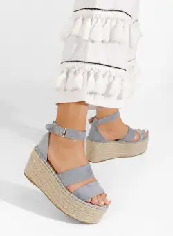 Espadrile cu platformă Atenas albastre