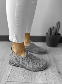 Espadrile dama casual gri CL06 A22-3