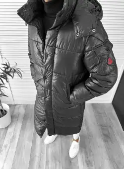 Geaca barbati groasa de iarna neagra 5132