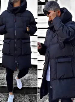 Geaca barbati groasa neagra de iarna B6191 63-4 E