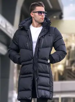 Geaca barbati groasa neagra de iarna B9819 E 58-4