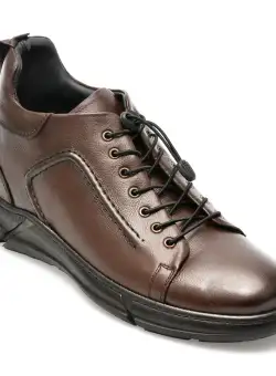 Ghete AXXELLL maro, ER803, din piele naturala