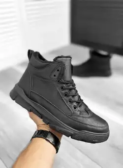 Ghete barbati imblanite negre 971 A21-3