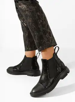 Ghete chelsea dama Lamira V5 negre