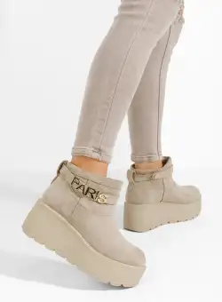 Ghete cu platformă Alrima bej