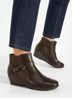 Ghete cu platforma maro Aurora