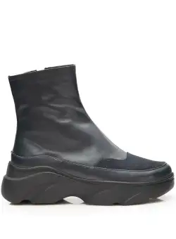 Ghete damă casual din piele naturală,Leofex - 336 Blue box