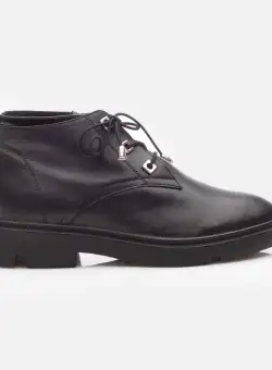 Ghete damă din piele naturală - 375 Negru Box