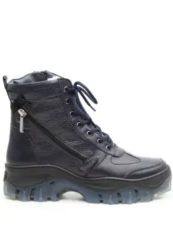 Ghete dama din piele naturala, Leofex -273 Blue Box