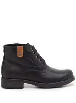 Ghete dama din piele naturala, Leofex - 476 Negru box