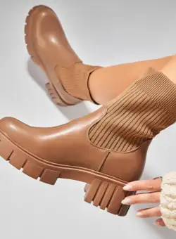 Ghete Dama Iarna Kaki din Piele Ecologica Kerri