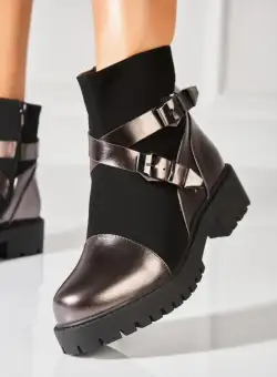 Ghete Dama Imblanite Bronz din Piele Ecologica Dochia4