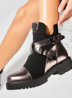 Ghete Dama Imblanite Bronz din Piele Ecologica Dochia5