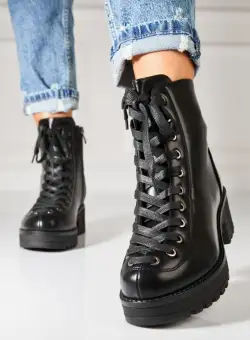 Ghete Dama Imblanite Negre din Piele Ecologica Alva2