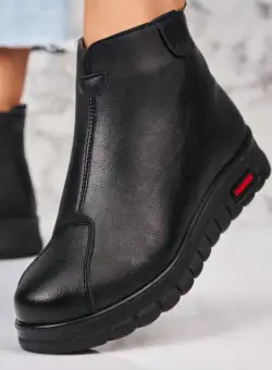 Ghete Dama Imblanite Negre din Piele Ecologica Cersei