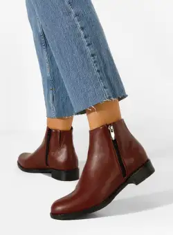 Ghete dama piele grena Gracia