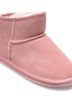 Ghete EMU roz, K12953, din piele intoarsa