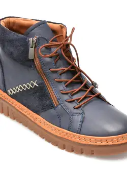 Ghete FLAVIA PASSINI bleumarin, V721, din piele naturala