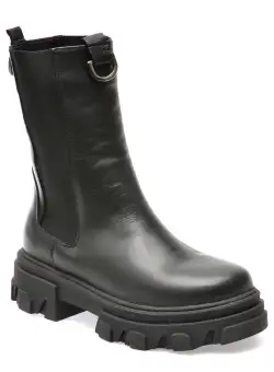 Ghete GLORIA negre, 56907, din piele naturala