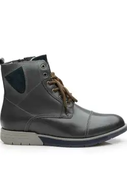 Ghete pentru barbati din piele naturala, Leofex - 904 Gri Box