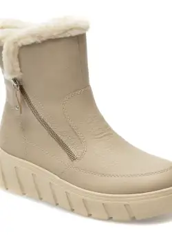 Ghete RIEKER bej, Y3581, din piele ecologica