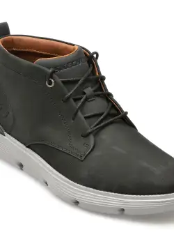 Ghete SKECHERS negre, GARZA, din piele naturala