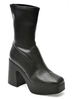 Ghete Steve Madden negre, LOWPHOE, din piele ecologica