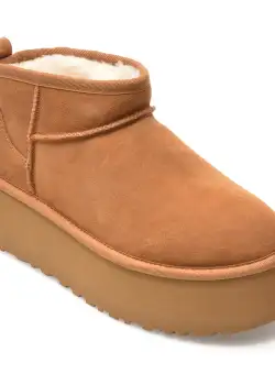 Ghete UGG maro, 1135092, din piele intoarsa