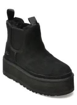 Ghete UGG negre, 1134526, din piele intoarsa