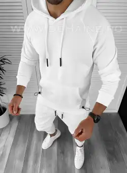 Hanorac barbati alb slim fit K188 82-2