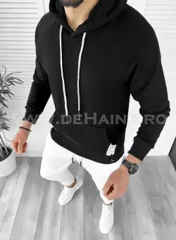 Hanorac barbati negru slim fit K188 X22-2.3