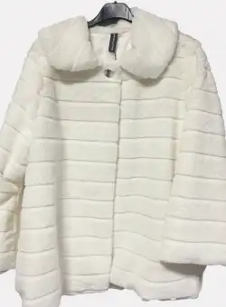 Jacheta din blana sintetica - alb