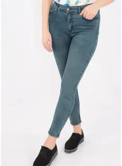 Jeans skinny fit decolorat