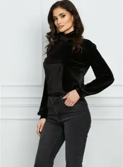 Maleta Dy Fashion neagra din catifea