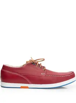 Mocasini barbati din piele naturala, Leofex - 879 Visiniu