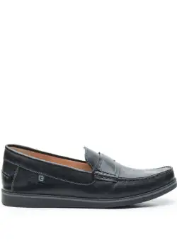 Mocasini barbati piele naturala, Leofex - 946 Negru Box