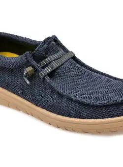 Mocasini casul JEEP bleumarin, 41050, din material textil