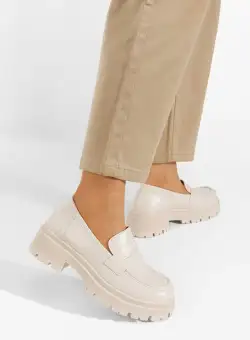 Mocasini cu talpa groasa Larsa bej