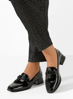 Mocasini cu toc Kalora negri