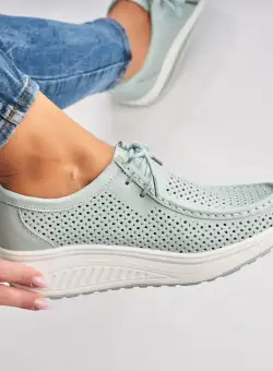 Mocasini dama Piele Naturala Albastri Irie