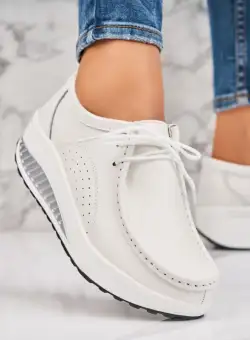 Mocasini dama Piele Naturala Albi Judea