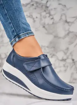 Mocasini dama Piele Naturala Bleumarin Emika