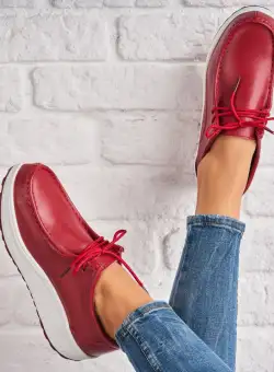 Mocasini dama Piele Naturala Bordo Judea