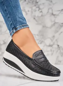 Mocasini dama Piele Naturala Negri Clara