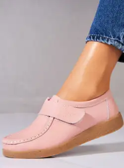 Mocasini dama Piele Naturala Roz Genesi