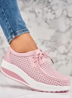 Mocasini dama Piele Naturala Roz Irie