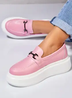 Mocasini dama Piele Naturala Roz Lydia