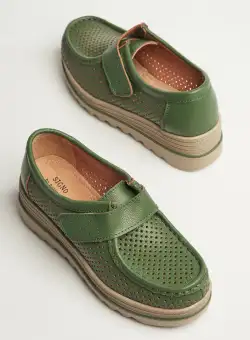 Mocasini dama Piele Naturala Verzi Kya