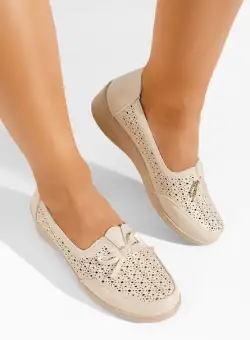 Mocasini dama Polia bej